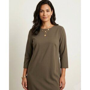 NEW - Reitmans khaki green shift dress | Size LARGE